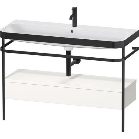 DURAVIT HP4744O22220000 Robinetterie métal et bloc sièges céramique avec HD2 Plus, 1 trou lavabo