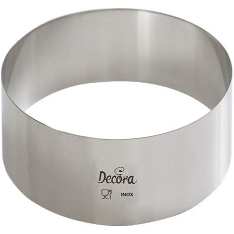 1 Cercle Acier Inoxydable, 8x4 cm, Forme Ronde, Pâtisserie