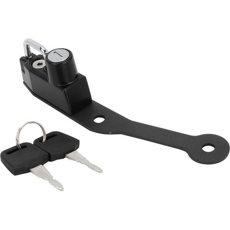 Kit antivol casque moto en alliage d'aluminium noir avec 1 cadenas et 2 clés pour Yamaha MT-07 FZ-07 2014-2017/FJ-07 2014-2016 (1/5)