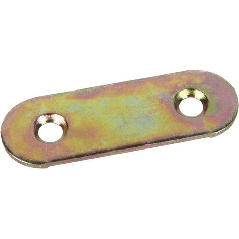 Pack 40 unidades placa de unión 75 x 20 mm acero zincado
