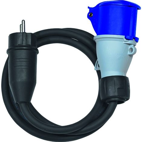 Brennenstuhl – Adaptateur électrique CEE P17 16A 230V – IP44 – H07RN-F 3G1,5 – Prolongateur avec prise 2P+T 16A pour chantiers humides (1/3)