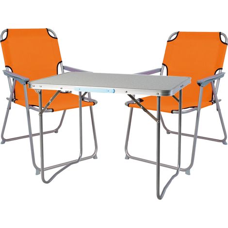 3-teiliges Campingmöbel Set orange 80x60x68cm-MMC330871+2xMPO2600O (1/4)