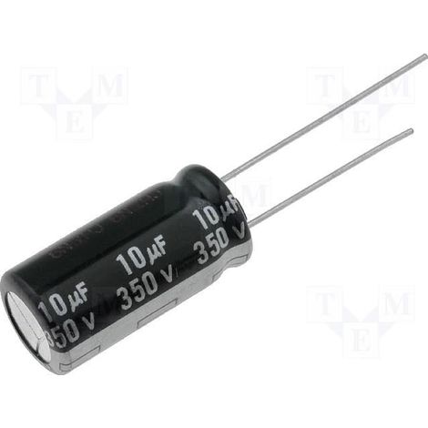 Condensateur électrolytique 10uf 350v 105º 10x20mm 10mf350v105/radial