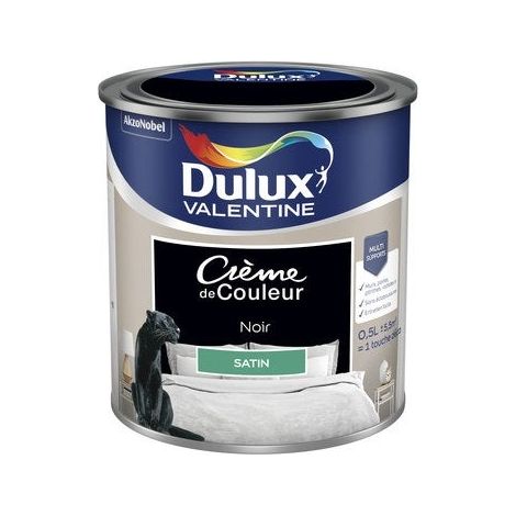 Farbcreme Satin Farbe 0,5 Liter Schwarz - Dulux Valentine