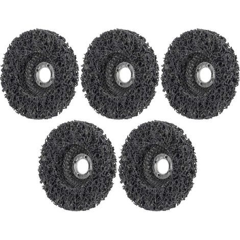 5 Stück Abisolierscheiben, schwarz, 4 Zoll, für Edelstahl, niedriggekohlten Stahl, Aluminium und Kunststoff