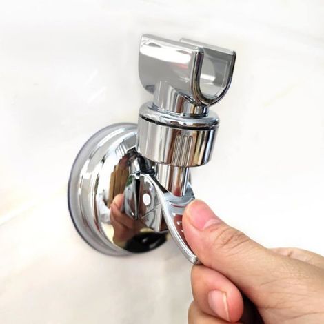 Support de Douchette - Ventouse Puissante - Réglable Hauteur - Rotation 360° - Sans Percage - Pour Pommeau de Douche - 1 Pièce (1/5)