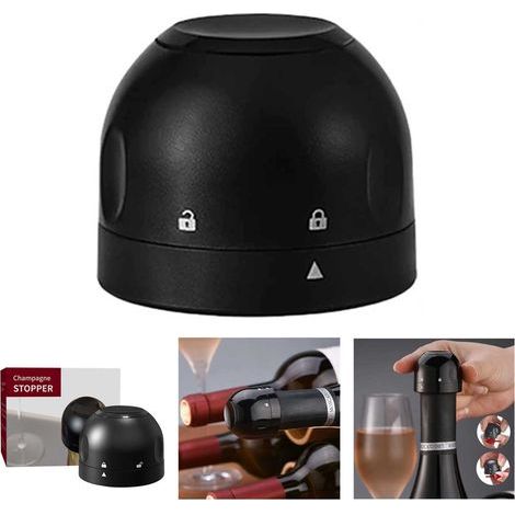 Bouchon de champagne/vin - Bouchon de champagne noir sous vide-AquaForge (1/3)
