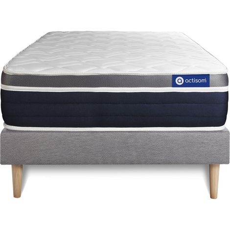 Actimemo confort matratze 90x200cm + Bettgestell mit lattenrost - Dicke : 26cm - Memory-schaum - H3