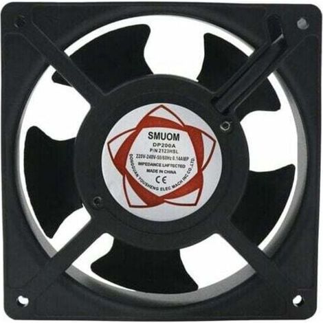 Ventilateur axial pour cassette de cheminée, insérable, haute température, de pales métalliques, silencieux et universel. 120 x 120 x 38 mm. -