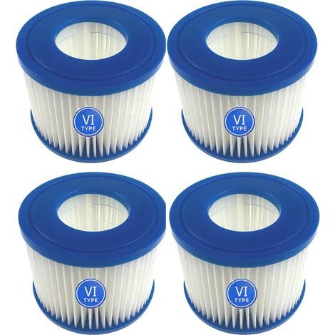 Freosen – Cartouches filtre piscine Lay-Z-Spa – Pack de 12 – Filtration haute performance – Hauteur 80mm, diamètre 104mm (1/4)