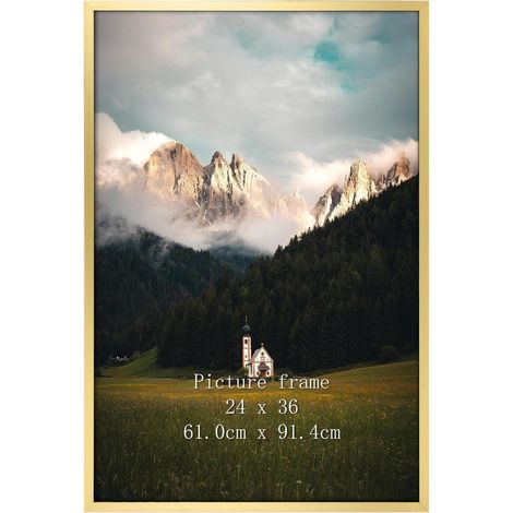 Bilderrahmen 61x91,5cm Aluminium Gold Fotos Puzzles 61x91.5cm Gold (1/5)