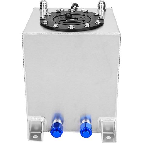 Réservoir universel en alliage d'aluminium 9,5L (2,5 gallons) avec jauge de niveau, accessoire auto pour cellule à essence (1/5)