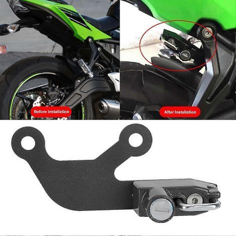 Antivol de casque de moto pour Kawasaki Ninja 650 Z 650 (2017+) en aluminium noir