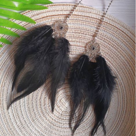 Pendentif décoratif pour rétroviseur voiture, attrape-rêves plume gris, accessoire intérieur automobile (1/2)
