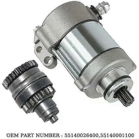 Démarreur dédié et kit d'engrenages Bendix (55140001100 55140026400) compatibles avec les moteurs de moto EXC XC XC-W Freeride 250 R 250cc 300cc (25-26 secondes). (1/5)