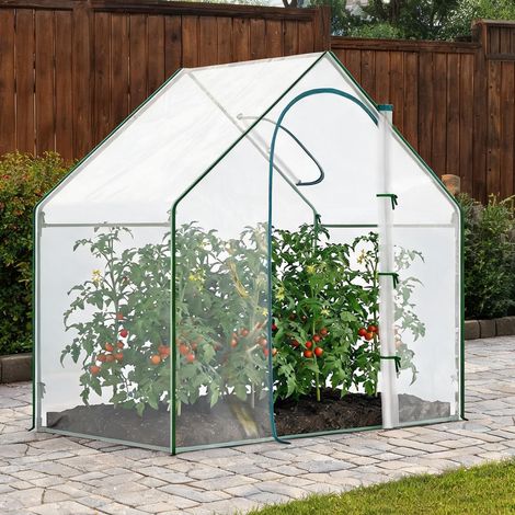 Serre de jardin transparent en acier plastique 180 x 100 x 168 cm (1/5)