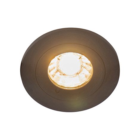 QAZQA Modern Recessed Spotlight Black Round IP44 - Xena