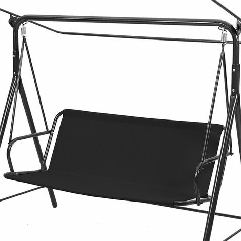 Housse de rechange pour balancelle de jardin, 138 x 50 x 50 cm, noire, tissu Oxford épais et imperméable 900D, protège les balancelles de jardin et de balcon. (1/5)