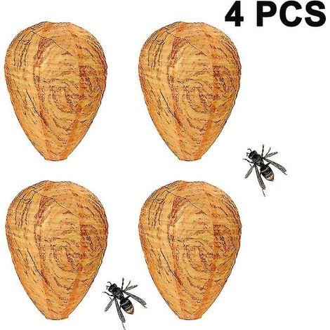Waterproof Wasp Nest Hanging Bait Bumblebee Deterrent Fake Fabric Yellow MUMU
