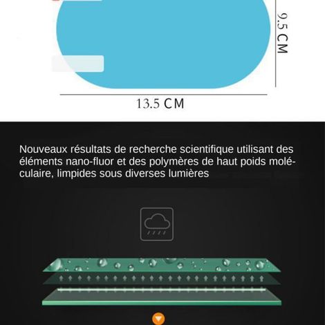 Film Anti-Pluie - Film Anti-Buée Pour Rétroviseur Latéral - Compatible Tous Véhicules - 20 Pièces (1/5)