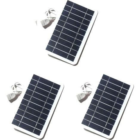 3X 5V Haute Puissance USB Panneau Solaire Extérieur Étanche Randonnée Camping Cellules Portables Batterie Chargeur Solaire pour Téléphone Portable (1/5)