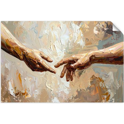 Selbstklebendes Poster – Wandsticker „Die Erschaffung Adams“ 30x20 cm (1/3)
