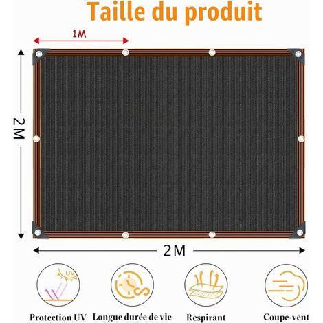 Shading Netting, Shading Fabric, Shade Sail for Plant Covering, Greenhouse, Pergola, Garden, Carport, Pet House, Lawn Patio, 2 x 2 m (1/4)