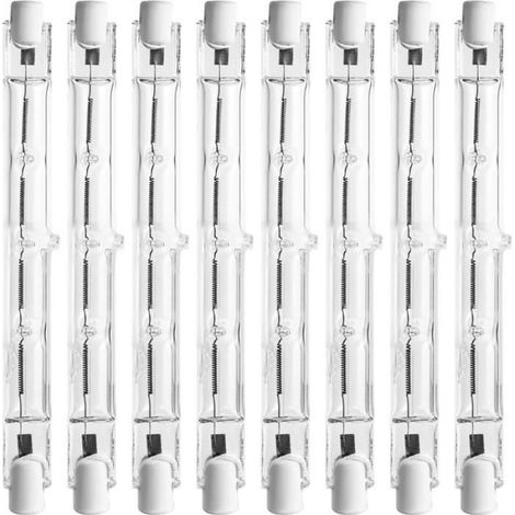 8 Pièces Ampoule Halogène R7s, Ampoule Halogene R7s 118mm 500w pour L’éclairage De Maison,Travail, Lampadaire etc (1/5)