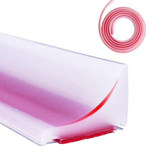 Bande d'étanchéité autocollante pour douche, seuil de douche / barrière anti-eau, bande d'étanchéité transparente 3 m (1/5)