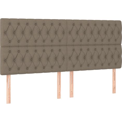 Maison Exclusive - Cabecero de cama color topo 180x7x118/128 cm T (1/5)