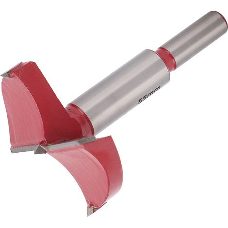 Scie cloche 55mm pour bois, plaque de porte, plâtre et plastique, foret à six pans prolongé en alliage, trépan de menuiserie robuste pour perceuse. (1/5)