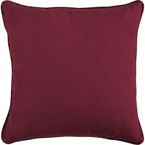 SUEDEN - Coussin en suédine rouge bourgogne 40x40 (1/4)