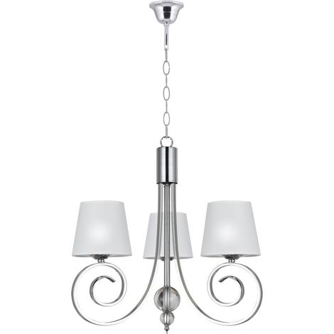 Lámpara 3 luces modelo Marela acabado cromo 100 cm(alto)55 cm(ancho)55 cm(largo) (1/3)