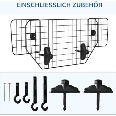 Grille de séparation chien voiture universelle, barrière coffre réglable 90-120 cm, métal robuste pour animaux (1/5)