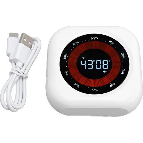 Digitaler visueller Timer, geräuschlos, wiederaufladbar, Tischtimer mit VA-Display, klaren Ziffern, einstellbarer Lautstärke B (1/4)