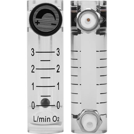 Débitmètre LZQ-2 0-3LPM avec vanne de régulation pour oxygène/air/gaz (1/5)