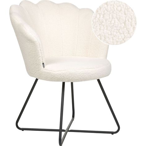 Sessel LOVELOCK Bouclé Weiß
