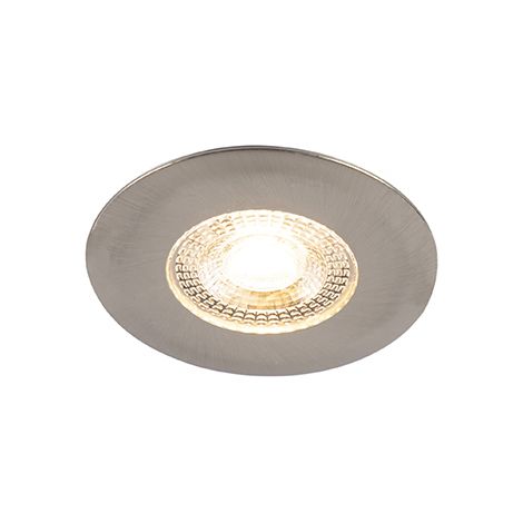 Recessed Spotlight Silver Incl. LED 3-Step Dimmable IP44 - Ulo (1/4)