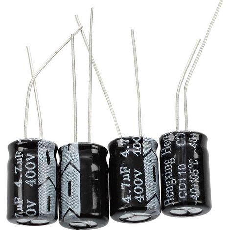 Condensateur électrolytique radial 40 x 4,7 µF 400 V 105 °C 8 x 12 MΩ (1/5)