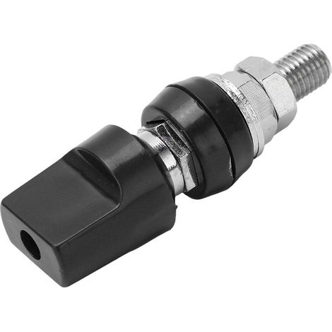 Bornier multifonction en laiton 4 mm à couvercle plat M8 100 A avec prise noire (1/5)