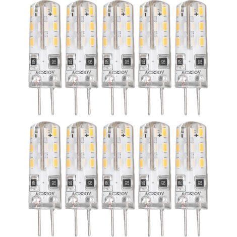Ampoules à Filament G4 LED. 1.5W AC220V Ampoules à Filament LED Blanc Chaud 3000K pour Camping-Car (1/4)