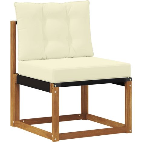 Conjunto de sofás de exterior 9 uds. Natural y Crema vidaXL (1/5)