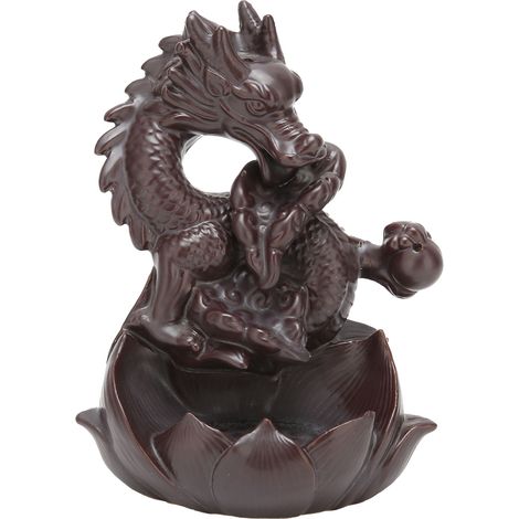 Brûleur d'encens dragon à reflux, porte-encens, objet de décoration artisanale, cadeau