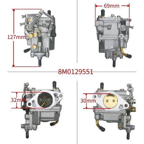8M0129551 8M0109534 853720T16 Carburateur Mercury 4 temps 15 CV 20 CV (1/4)