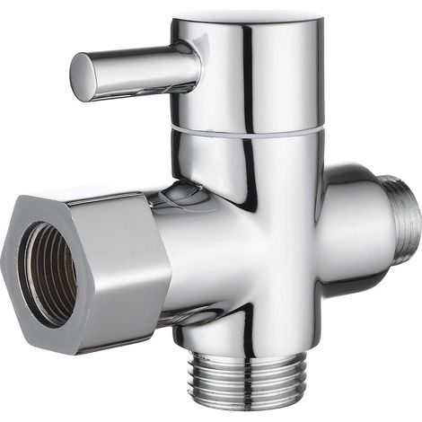 Té 3 voies à visser 3/8 pouce, raccord laiton pour tuyau d'arrosage, robinet de dérivation réglable, connecteur mâle-femelle, 1 pièce. (1/5)