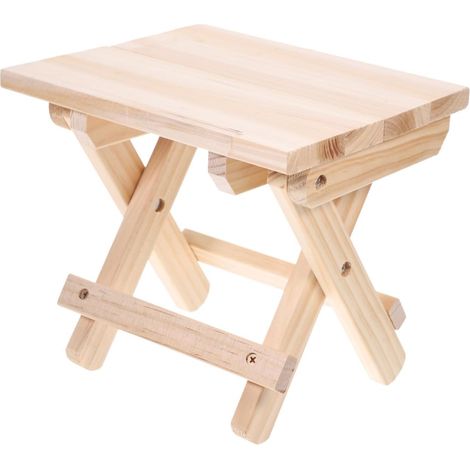 Tabouret Simple en Bois Massif, Léger et Antidérapant, pour Changer de Chaussures la Maison Salle de Bain (1/5)