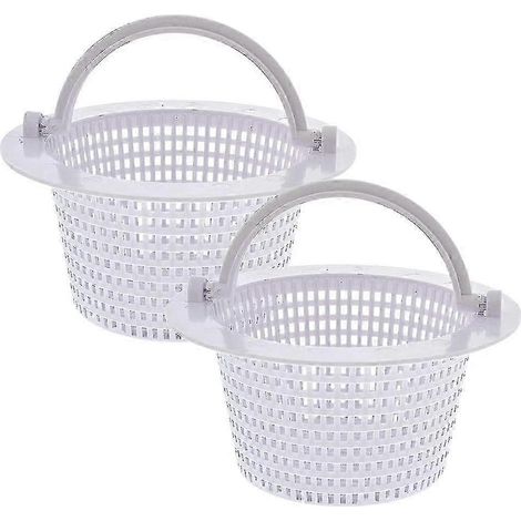 Paniers de rechange pour skimmers de piscine avec poignées, lot de 2 - Skimmers muraux de piscine à fixation au sol (1/5)