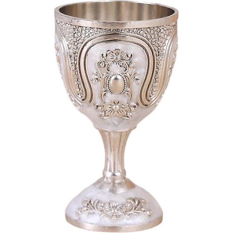 Verre à vin portable, cadeau d'anniversaire facile à nettoyer, ornement, tasse à vin, gobelet pour la maison, accessoires de cuisine et de voyage-Silver White (1/5)