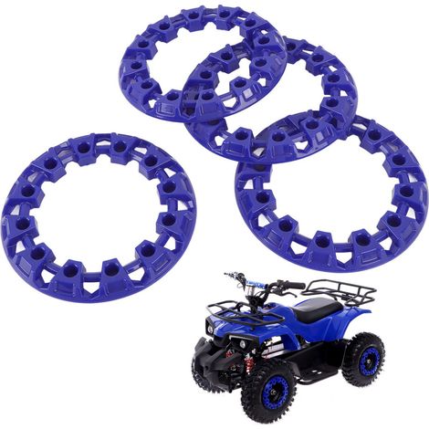 Protezioni per mozzi ruota per go-kart, set di 4 pezzi in plastica blu da 6 pollici per ATV.