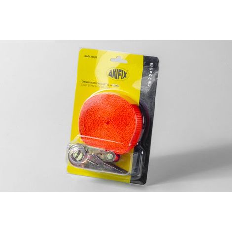 Cinghia con cricchetto leggero cm 2,5 x 5 m